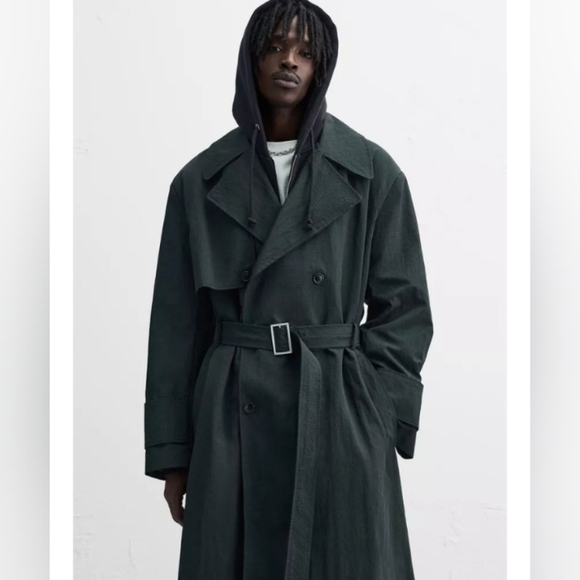 Zara Technical Relax Fit Trench Coat(Missing Belt)
